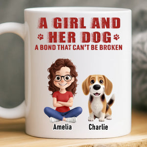 Custom Mug - Personalized Birthday Gifts For Dog Lovers, Dog Dad And Mom - My Dog Is My Happiness