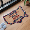 Custom Shaped Doormat - Personalized America 250th Anniversary Gifts For Mom, Dad, Brother, Sister, Kids - United By Hope And Honor