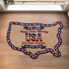 Custom Shaped Doormat - Personalized America 250th Anniversary Gifts For Mom, Dad, Brother, Sister, Kids - United By Hope And Honor