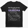 Custom Word Search Puzzle T-shirt, Premium T-shirt, Hoodie - Personalized Mother's Day Birthday Gifts For Mom, Grandma - Puzzle Queen, Grandkid Edition