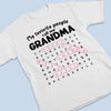 Custom Word Search Puzzle Unisex T-shirt, Premium T-shirt, Hoodie - Personalized Mother's Day Birthday Gifts For Mom, Grandma - Find The Words Feel The Love
