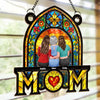 Custom Window Hanging Suncatcher Ornament - Personalized Mother's Day Birthday Gifts For Mom, Grandma - Love Grows Where Mom Is