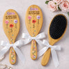 Custom Birth Month Flower Hair Brush - Personalized Best Friend Birthday Gifts For Women, Besties, Sisters, BFF - Best Friends Through Everything