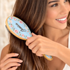 Custom Birth Month Flower Hair Brush - Personalized Thank You Graduation Birthday Gifts For Her, Friends, Sisters, Daughters, Mother, Bridesmaid - Besties Make Life Brighter