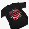 Custom Faux Embroidery Unisex T-shirt, Premium T-shirt, Hoodie - Personalized Mother's Day Birthday Gifts For Mom, Grandma - Patriotic Petals, Mama Pride