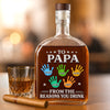 Custom Liquor Decanter - Personalized Father's Day Birthday Gifts For Dad, Grandpa - Dad Love Leads The Way