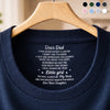 Custom Inside Neck Print T-Shirt - Personalized Father's Day Birthday Gifts For Dad, Son, Daughter - Family Is The Greatest Gift