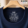 Custom Inside Neck Print T-Shirt - Personalized Father's Day Birthday Gifts For Dad - Best Dad In The World