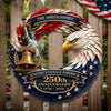 Custom Wood Sign - Personalized America 250th Anniversary Gifts For Mom, Dad, Brother, Sister, Kids - Eagle Patriotic