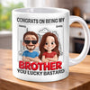 Custom 3D Inflated Effect Printed Mug - Personalized Birthday Gifts For Brother - Brothers Stand Side By Side