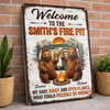 Custom Home Decor Metal Sign - Personalized Anniversary Wedding Camping Gifts For Campers, Husband And Wife, Him And Her - We Have Open Flames