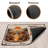 Custom Home Decor Decorative Mat - Personalized Anniversary Wedding Camping Gifts For Campers, Husband And Wife, Him And Her - Gather Around Our Fire Pit