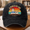 Custom Vintage Washed Denim Baseball Cap - Personalized Father's Day Birthday Gifts For Dog Lovers, Dog Dad And Mom - Pawrent Mode On