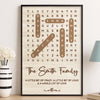 Custom Word Search Puzzle Vertical Poster, Canvas - Personalized Mother's Day Birthday Gifts For Mom, Grandma - Home Is Our Favorite Chaos