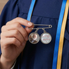 Custom Lapel Pin With Photo Charms - Personalized Memorial Sympathy Graduation Gifts For Him, Her - Graduating With You In My Heart