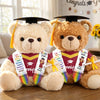 Custom Kids Graduation Teddy Bear - Personalized Graduation Gifts For Kids - Growing Smart, Kind And Brave