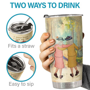 Brown Bear Panda I’d Fight One Of Those Sonsabitches For You - Tumbler - To My Bestie, Gift For Bestie, Best Friend, Sister, Birthday Gift For Bestie And Friend