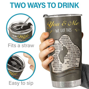 To My Wife I Married You Because I Can't Live Without You - Tumbler - To My Wife, Gift For Wife, Anniversary, Engagement, Wedding, Marriage Gift