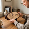 Custom Photo Rustic Wooden Clock - Personalized Anniversary Wedding Gifts For Husband And Wife, Him And Her - Every Second Belongs To Us