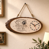 Custom Photo Rustic Wooden Clock - Personalized Anniversary Wedding Gifts For Husband And Wife, Him And Her - Every Second Belongs To Us