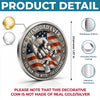 Custom Commemorative Keepsake Coin - Personalized America 250th Anniversary Father's Day Gifts For Dad, Grandpa - The Man, The Myth, The Dad