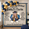 Custom Photo Backdrop - Personalized Graduation Gifts For Him, Her - She Earned The Spotlight