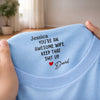 Custom Inside Neck Print T-Shirt - Personalized Anniversary Wedding Gifts For Husband And Wife, Him And Her - Keeping Marriages Funny Since Forever