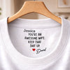 Custom Inside Neck Print T-Shirt - Personalized Anniversary Wedding Gifts For Husband And Wife, Him And Her - Keeping Marriages Funny Since Forever