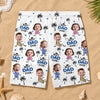 Custom Photo Tropical Hawaiian Aloha Men Beach Shorts - Personalized Father's Day Birthday Gifts For Dad, Grandpa - Strong Like Dad Everyday