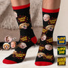 Custom Photo Middle Tube Socks - Personalized Father's Day Birthday Gifts For Dad, Grandpa - Super Dad, Super Cool