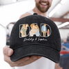 Custom Photo Vintage Washed Denim Baseball Cap - Personalized Father's Day Gifts For Dad, Grandpa - Thank You For Everything Dad