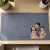 Custom Photo Desk Mat - Personalized Father's Day Birthday Gifts For Dad, Grandpa - Love Became A Family