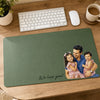 Custom Photo Desk Mat - Personalized Father's Day Birthday Gifts For Dad, Grandpa - Love Became A Family