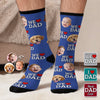 Custom Photo Middle Tube Socks - Personalized Father's Day Birthday Gifts For Dad, Grandpa - Cool Dads Wear Cool Socks