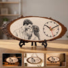 Custom Photo Rustic Wooden Clock - Personalized Anniversary Wedding Gifts For Husband And Wife, Him And Her - Their Favorite Moment, Always On Time
