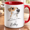 Custom Photo Accent Mug - Personalized Birthday Gifts For Dog Cat Lovers, Dog Dad And Mom, Cat Owners - The Face Of Unpaid Emotional Labor