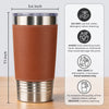 Custom Printed Leather Tumbler - Personalized Father's Day Birthday Gifts For Dad, Grandpa - Dad Makes The Best Memories