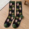 Custom Photo Middle Tube Socks - Personalized Father's Day Birthday Gifts For Dad, Grandpa - Super Dad, Super Cool