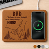 Custom Charging Mat - Personalized Father's Day Birthday Gifts For Dad, Grandpa - Thankful For Dad Every Day