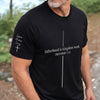 Custom Unisex T-Shirt With Design On Sleeve - Personalized Father's Day Birthday Gifts For Dad, Grandpa - Forever My Hero
