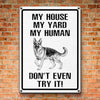 Custom Photo Home Decor Metal Sign - Personalized Birthday Gifts For Dog Cat Lovers, Dog Dad And Mom, Cat Owners - Home Sweet Fortress