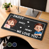 Custom Desk Mat - Personalized Father's Day Birthday Gifts For Dad, Grandpa - Loved By Tiny Humans