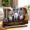 Custom 2-Layered Wooden Plaque - Personalized Father's Day Gifts For Dad, Grandpa, American Football Lovers, Sports Fans, Sports Lovers - Game Day Starts Here