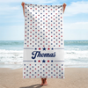 Custom Beach Towel - Personalized America 250th Anniversary, Summer Vacation And Travel Gifts For Best Friends, Family - Summer Vibes USA Edition