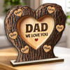 Custom 2-Layered Wooden Plaque - Personalized Father's Day Birthday Gifts For Dad, Grandpa - Dad Is My Everyday Hero