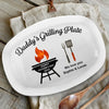 Fired Up For Father’s Day - Family Personalized Custom Platter - Father's Day, Gift For Dad, Grandpa