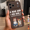 Custom Leather Phone Case - Personalized Father's Day Birthday Gifts For Dog Lovers, Dog Dad And Mom - Life Feels Better With Pets