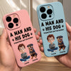 Custom Leather Phone Case - Personalized Father's Day Birthday Gifts For Dog Lovers, Dog Dad And Mom - Life Feels Better With Pets
