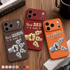 Custom Leather Phone Case - Personalized Father's Day Birthday Gifts For Dad, Grandpa - Forever Thankful For Dad