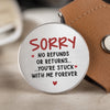Custom Pocket Hug - Personalized Anniversary Wedding Gifts For Husband And Wife, Him And Her - Love With No Exit